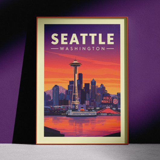 Poster Vintage Seattle Washington
