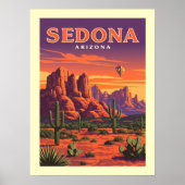 Poster Vintage Sedona Arizona (Devant)
