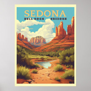 Poster Vintage Sedona Arizona Travel