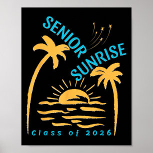 Poster Vintage Senior Sunrise 2026 Aînés De Cl Graduati