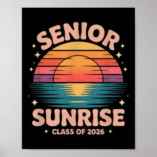 Poster Vintage Senior Sunrise 2026 Aînés De Cl Graduati