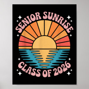 Poster Vintage Senior Sunrise 2026 Aînés De Cl Graduati