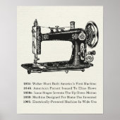 Poster Vintage Sewing Machine (Devant)