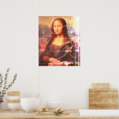 Poster Vintage Shabby Mona Lisa Spiral Fibonacci Vendredi (Cuisine)