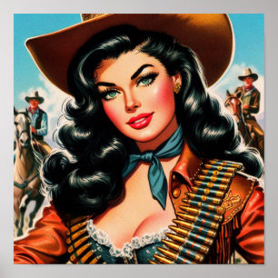 Poster Vintage Sheriff Pin-up