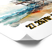 Poster Vintage Siesta Key Florida Beach (Coin)