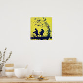 Poster vintage Silhouette enfant (Cuisine)