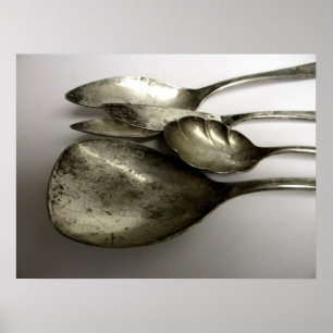 Poster Vintage silverware photo