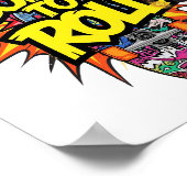 Poster Vintage Skateboard "Born to Roll" Graphic (Coin)