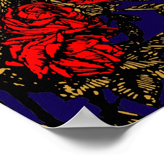 Poster Vintage Skeleton & Roses (Coin)