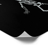 Poster Vintage Skeleton Sketll Player Dunking Hoop Hallow (Coin)