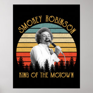 Poster Vintage Smokey Robinson Le Roi De Motown