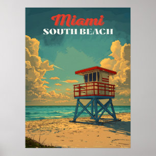 Poster Vintage South Beach Miami