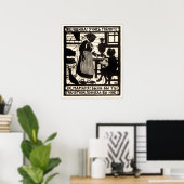 Poster Vintage Soviétique Apprendre à lire l'affiche (Bureau à domicile)