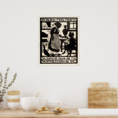Poster Vintage Soviétique Apprendre à lire l'affiche (Cuisine)
