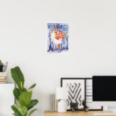 Poster Vintage soviétique Ballerina (Bureau à domicile)