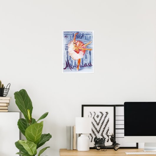 Poster Vintage soviétique Ballerina (Bureau à domicile)