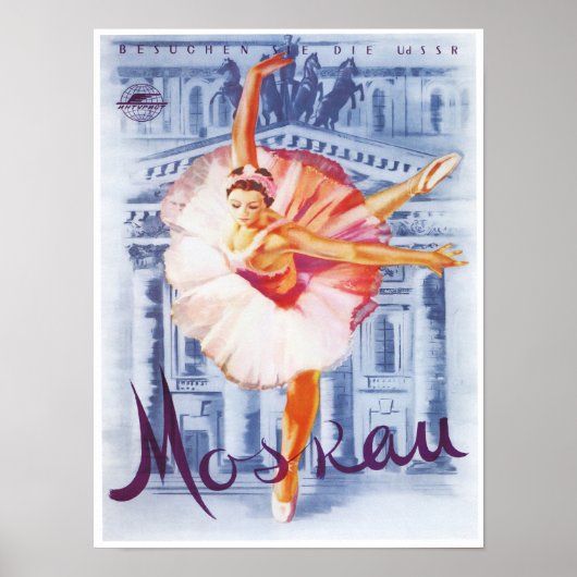 Poster Vintage soviétique Ballerina (Devant)