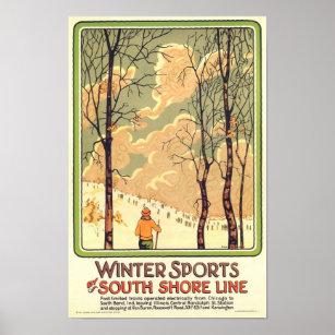 Poster vintage Sports d'hiver