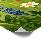 Poster Vintage Spring Meadow Easter Bunny  (Coin)