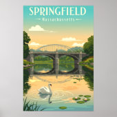 Poster Vintage Springfield Massachusetts (Devant)