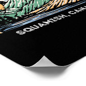 Poster Vintage Squamish, Canada Escalade Bloc de Roche  (Coin)