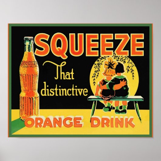 Poster Vintage Squeeze Orange Soda Pop (Devant)