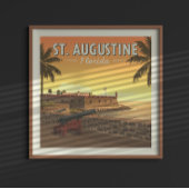 Poster Vintage St Augustine Floride