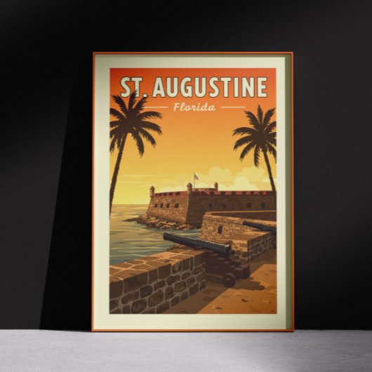 Poster Vintage St Augustine Floride
