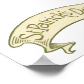 Poster Vintage St. Patrick's Day Salutations Bannière d'o (Coin)