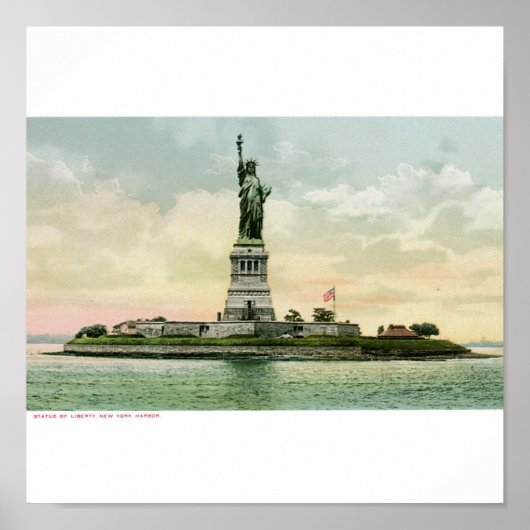 Poster vintage "Statue de la Liberté". New York (Devant)