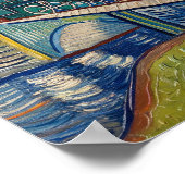 Poster Vintage Steam Engine crossing Bridge painting (Coin)