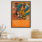 Poster Vintage Stockholm Suède - (Cuisine)