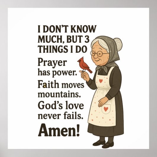 Poster Vintage-style illustration of a sweet elderly (Devant)