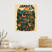 Poster Vintage Style Jamaica Travel Illustration (Cuisine)