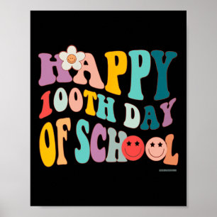 Poster Vintage Super 100 Jours D'École Pour Les Étudiants