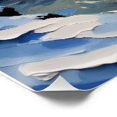 Poster Vintage Swan Family Under Snowy Bridge Painting (Coin)