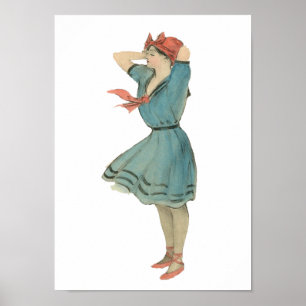 Poster Vintage Swimsuit Girl