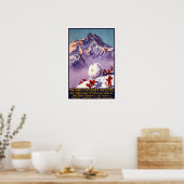 Poster Vintage Switzerland Travel Ski (Cuisine)