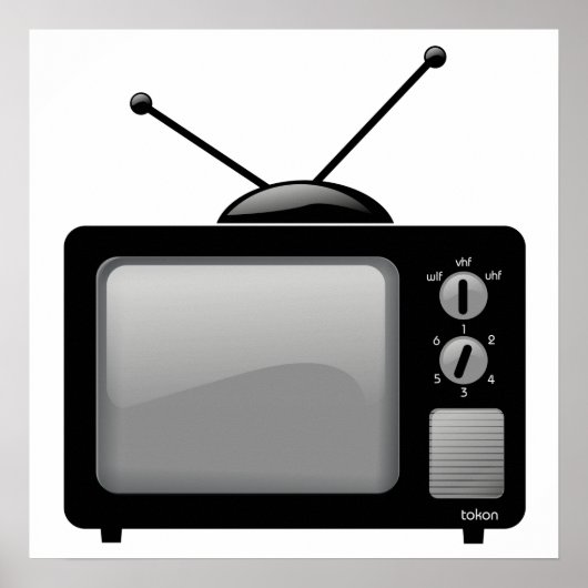 Poster Vintage télévision ancienne (Devant)