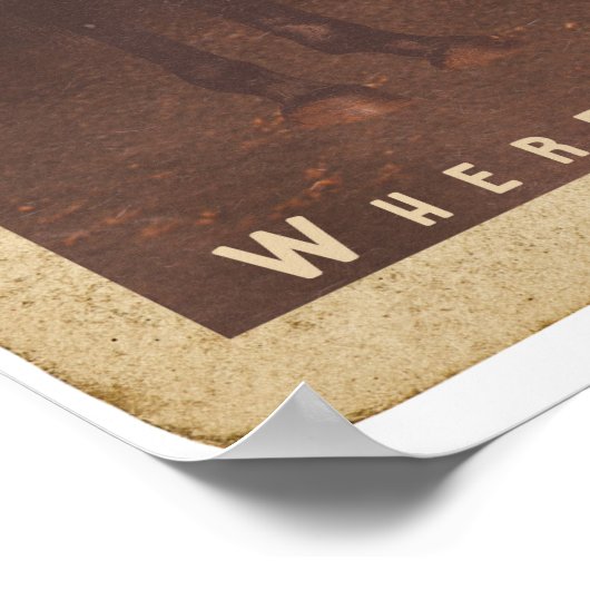 Poster vintage Texas Cowboy (Coin)