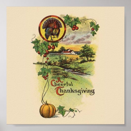 Poster Vintage Thanksgiving (Devant)