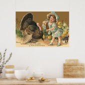 Poster vintage Thanksgiving Turkey II (Cuisine)