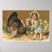 Poster vintage Thanksgiving Turkey II (Devant)