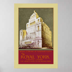 Poster Vintage The Royal York Hotel Toronto