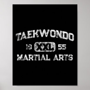 Poster Vintage Tkd Taekwondo Student Martial Karate Marti