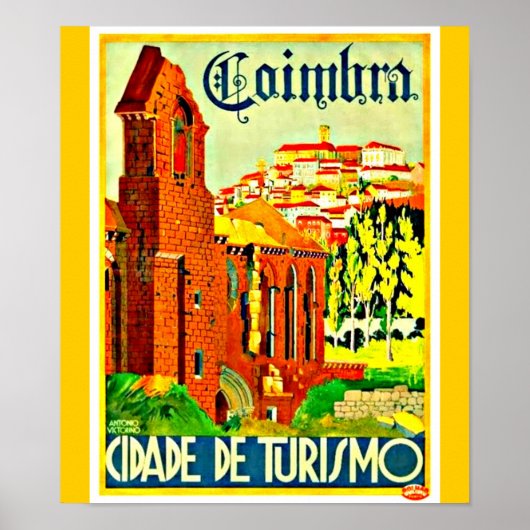 Poster-Vintage Travel Art-Coimbra Poster (Voorkant)