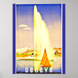 Poster-Vintage Travel Art-Genève Poster