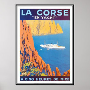 Poster Vintage travel Corsica -