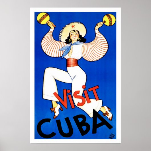 Poster Vintage travel, Cuba (Devant)